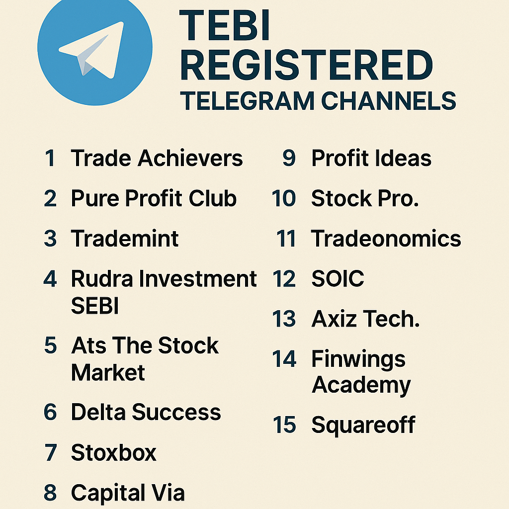 Top15 Best SEBI Registered Telegram Channels in India