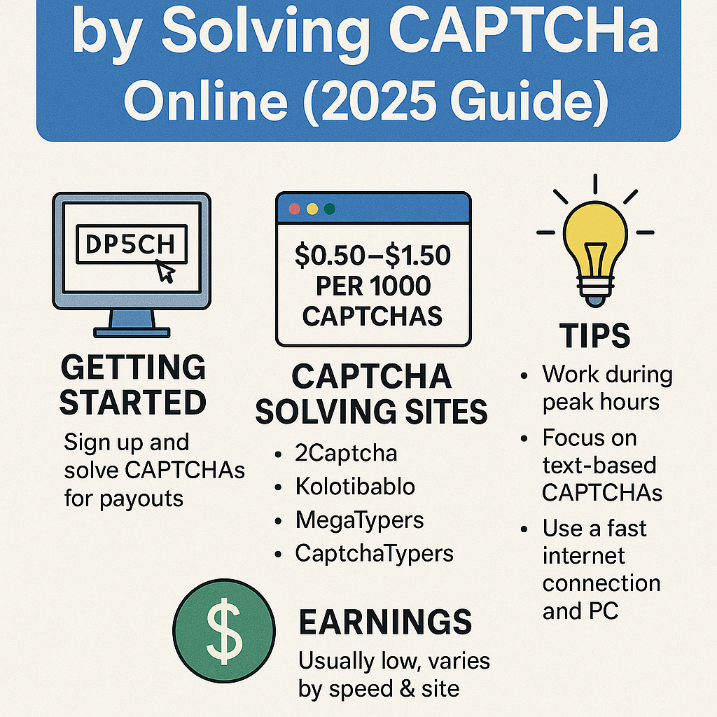 How to Earn Money by Solving CAPTCHAs Online (2025 Guide)