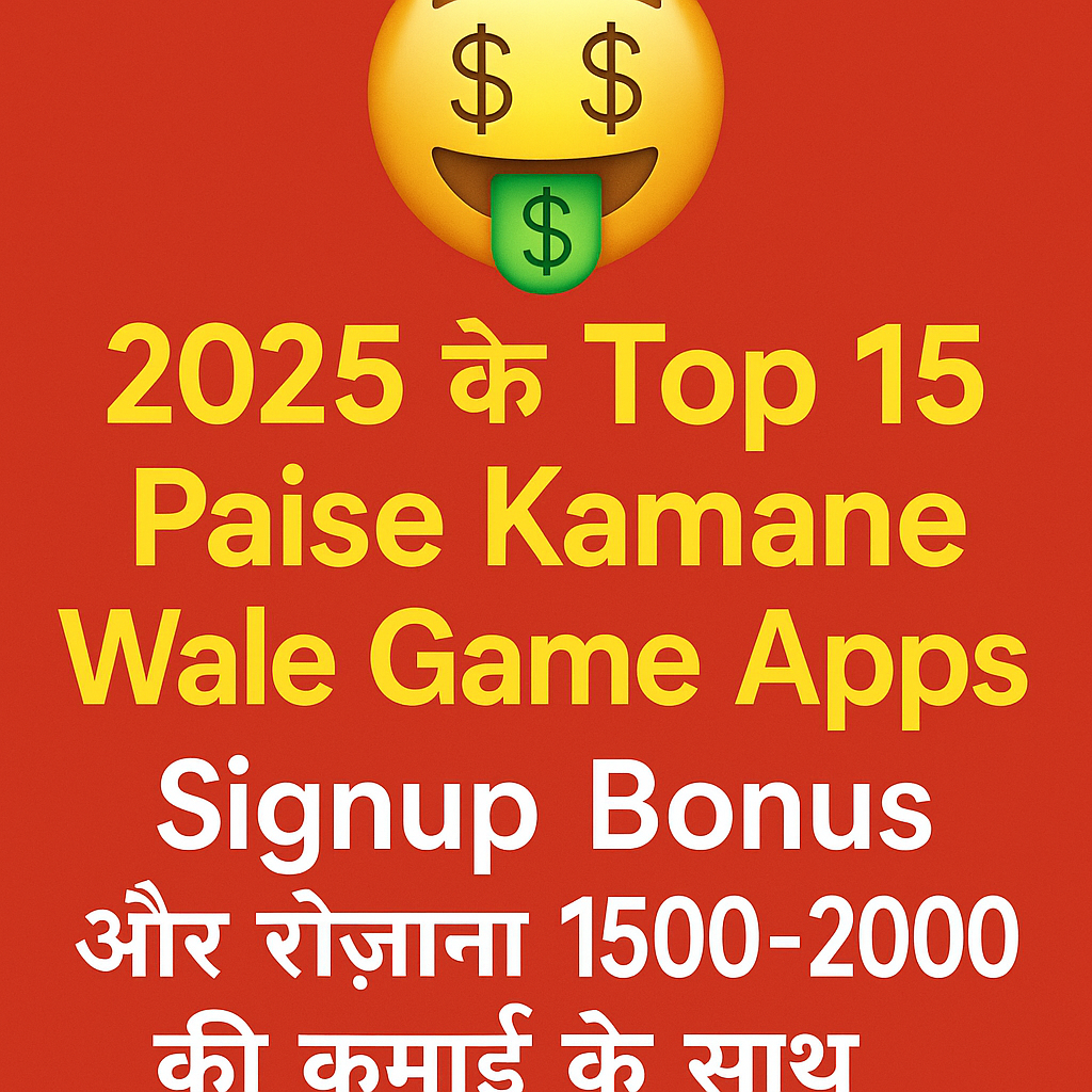 🤑 2025 के Top 15000-20000 Kamane Wale Game Apps – Signup Bonus और रोज़ाना कमाई के साथ